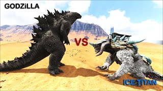 GODZILLA VS ICE TITAN  ARK Survival Evolved [upl. by Robin]