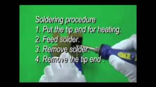 HAKKO FX600 soldering procedure for terminal [upl. by Marmaduke]