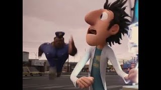 Officer Earl running Sonic mode MEME  Cloudy with a chance of Meatballs 2009 [upl. by Patnode998]