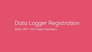 Sterilizer Data Logger Registration [upl. by Heinrik]