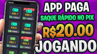 APP para GANHAR DINHEIRO via PIX JOGANDO 💰Saque até R20 Várias Vezes💸 App Pagando no PagBank [upl. by Denna]