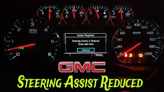 GMC steering assist reduced drive with care C0710 [upl. by Ahsai]