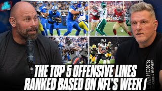 Who Were The Top 5 Offensive Lines From NFLs Week 1 Games  Pat McAfee Show [upl. by Leoline]