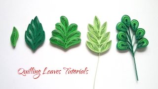 QUILLING LEAVES TUTORIALS  BASIC QUILLING TUTORIALS  DIY PAPER LEAVES [upl. by Heimer]