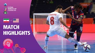 IR Iran v USA  FIFA Futsal World Cup 2021  Match Highlights [upl. by Noeht]