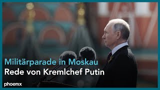 Rede von Wladimir Putin bei Militärparade zum Gedenken an Weltkriegsende  090524 [upl. by Atteyek]