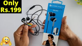 Zebronics ZEBBRO Headset with Mic Unboxing And Review  Best Budget Earphone Under Rs 199 [upl. by Noynek]