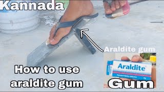 How To Use Araldite  Attaching Black Granite stone  Gum [upl. by Aiekram902]