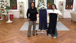 AnyBody Stretch Knit Twill Kick Flare Pants with Pintuck on QVC [upl. by Etram733]