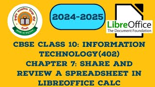 CBSE CLASS 10 Information Technology 402 Chapter 7 Share and Review a Spreadsheet [upl. by Deth]