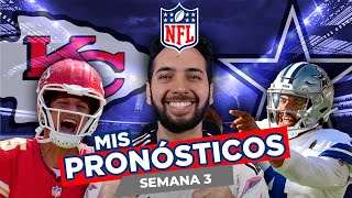 PRONÓSTICOS NFL SEMANA 3 🏈  APUESTAS NFL  PREDICCIONES NFL  APUESTAS DEPORTIVAS [upl. by Nosreme495]