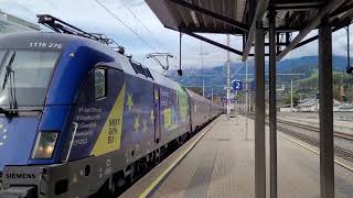 Einfahrt des EuroCity 113 quotBlauer Enzianquot am 30092022 in Bischofshofen [upl. by Garreth]