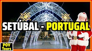 SETUBAL Christmas Lights amp Decorations  Portugal [upl. by Schweiker]