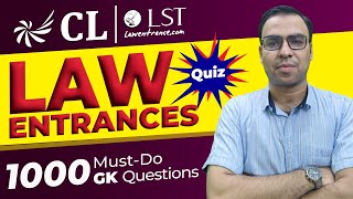 Top 1000 Mustdo GK Questions  For All Law Entrance Exams  CLAT GK Quiz 09 [upl. by Asseram]