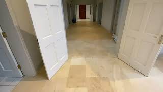 Honed Limestone Floor Cleaning [upl. by Nonnahsed]