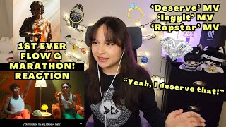 1ST EVER FLOW G MARATHON DESERVE MV  INGGIT MV  RAPSTAR MV  REACTION [upl. by Ariaes]