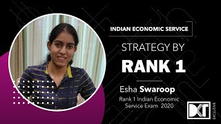 Rank 1 UPSC Indian Economic Service Exam 2020  Esha Swaroop Shares Her Strategy for IES Exam [upl. by Stafani]