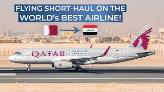 TRIPREPORT  Qatar Airways ECONOMY  Doha  Erbil  Airbus A320 [upl. by Lebasi160]