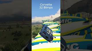 Corvette vs 32 Blimps gta shorts [upl. by Ybab]