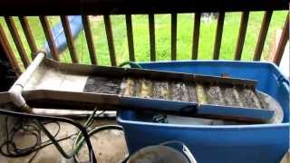 MY HOMEMADE HIGHBANKER RECIRCULATING SLUICE BOX [upl. by Assilac532]