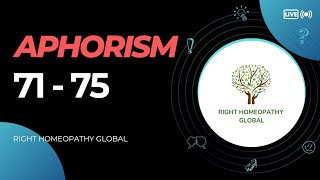 Aphorism 71  75  Right Homeopathy Global Watch at 125x for a better experience [upl. by Nesbitt158]