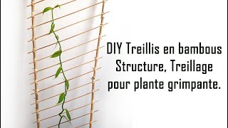 Diy Treillis en bambous  Structure treillage pour plante grimpante  Style nature boho bohème [upl. by Nira612]