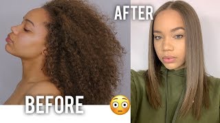 CURLY TO STRAIGHT No Frizz No Damage [upl. by Olsen]