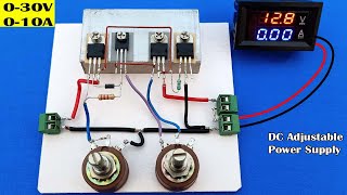 DIY Simple 030V 010A DC Variable Power Supply  Voltage and Current Adjustable [upl. by Pollitt748]