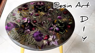 Resin Art Tutorial  Amazing Table of Flowers and Epoxy [upl. by Denison]