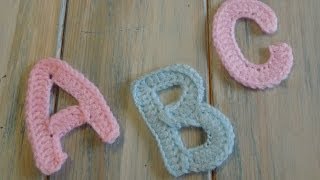 crochet How To  Crochet Letters A B P and C  Yarn Scrap Friday [upl. by Nicki735]