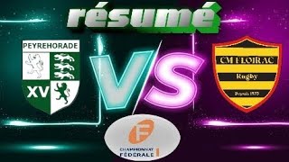 Fédérale1 Peyrehorade sport vs CM Floirac résumé [upl. by Enoval]