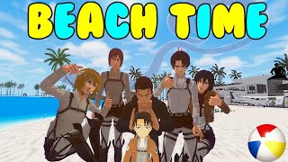 Scouts go to the Beach AOT VR [upl. by Yar]