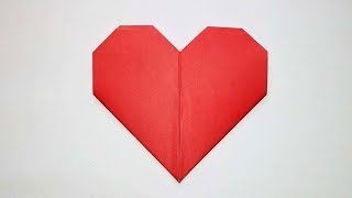 Origami Heart Instructions How To Make Paper Heart Easy [upl. by Sang]