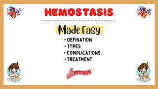 Hemostasis Types of hemostasis Primary Hemostasis Secondary Hemostasis Physiology Made Easy [upl. by Odnalra]