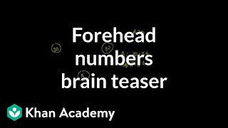 Forehead numbers brain teaser  Puzzles  Math for fun and glory  Khan Academy [upl. by Etem]