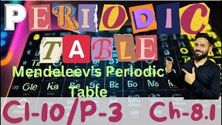 Periodic table3 Mendeleev periodic table ch81cl10 progatib [upl. by Gowrie964]