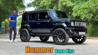 20 inches alloy wheel roof spoiler LED fog lamps PPF music system upgraded in Jimny 5 door [upl. by Ajnotal]