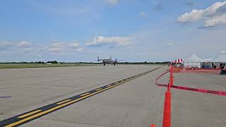 B25 quotMiss Mitchellquot Startup Runup Takeoff and Flyover Pistons and Props Janesville WI [upl. by Avot360]