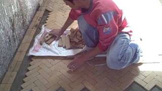 Laying Bejmat tiles at LAmandier Villas [upl. by Giarc]