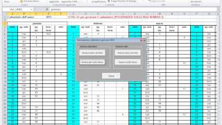 Macro Generazione Calendario Ore Lavorative Con Excel [upl. by Eenerb]