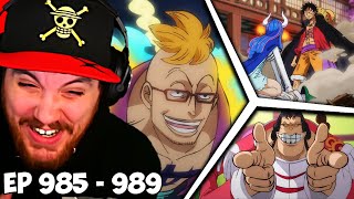 One Piece Episode 985 986 987 988 989 Reaction  MARCO JOINS THE FIGHT [upl. by Anaitat]