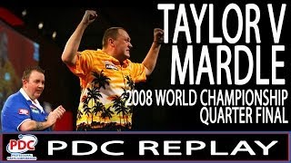 PDC Replay  Phil Taylor v Wayne Mardle World Championship Quarter Final 2008 [upl. by Nylirak]