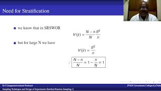 Stratified Random Sampling introductionneedadvantages notations and terminology [upl. by Refitsirhc]