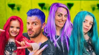 😱 NOS PINTAMOS EL PELO DE COLORES 🌈 Itarte Vlogs [upl. by Oidacra716]