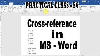 How to make Cross Reference in ms word   How to insert Cross Reference in ms word [upl. by Sunda343]