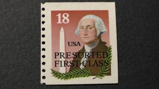 Postage stamp USA PRESORTED FIRSTCLASS Price 18 cents [upl. by Beaston282]