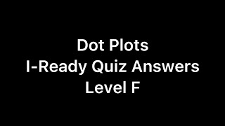 Dot Plots IReady Answers [upl. by Reklaw]