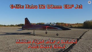 Eflite Habu 32 80mm EDF Jet  Maiden Flight after a Decade [upl. by Iolande297]