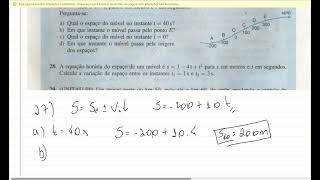 FÍSICA 1° ANO ENSINO MÉDIO EXERCÍCIO 27 CAPÍTULO 1 CINEMÁTICA ESCALAR PÁGINA 12 [upl. by Berlinda]