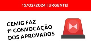 URGENTE CEMIG convoca os aprovados no concurso 022023 [upl. by Chrissa]